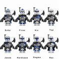 thumbnail image 1 of Set de 8 Figuras de Soldados Clones Tropas Estrella, Minifiguras de Bloques de Construcción ABS, Juguete de Colección para Niños y Fans, 1 of 9
