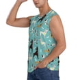 thumbnail image 3 of Haiem Men's Cute Dog Print Tank Tops Summer Sleeveless Cut Off Workout T-Shirts Fitness Vest Athletic Undershirts-XX-Large, 3 of 8