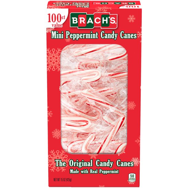 Brach's Holiday Mini Peppermint Candy Canes, 15 Oz (100 Count