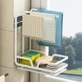 thumbnail image 4 of PEACNNG Kitchen Sink Caddy Sponge Holder with Dishcloth Drying Rack, Kitchen Rag Stand Sponge Brush Soap Dish Dishcloth Rack Sink Storage Organizer for Kitchen Countertop (White), 4 of 5