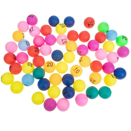 

60Pcs Seamless Game Balls Entertainment Plastic Number Balls Lottery Balls