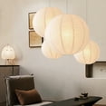 thumbnail image 6 of Arturesthome Japanese Simple Wabi-Sabi Ball Chandelier Inspired Paper Hanging Lamp, 6 of 13