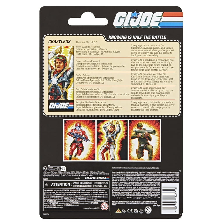 G.I. Joe Classified Series Retro Cardback, David “Crazylegs