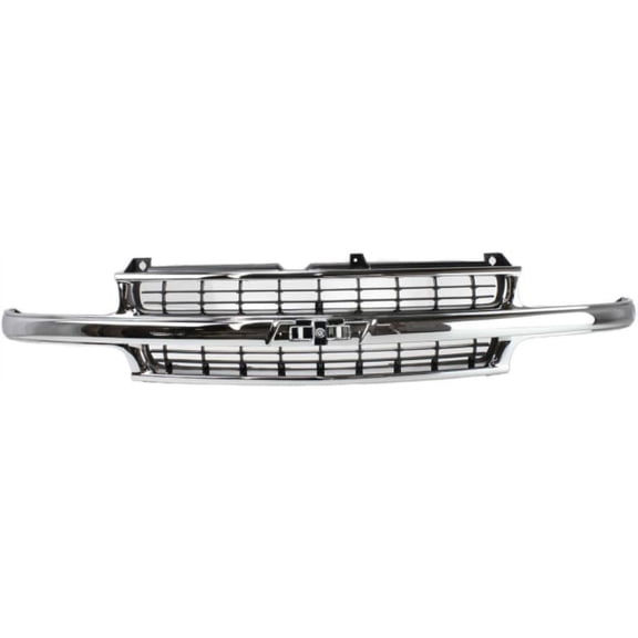 For Chevy Tahoe Grille Assembly 2000-2006 | Cross Bar Insert | Chrome Shell / Black Insert | w/ Chrome Center Bar Plastic | GM1200442 | 88968934