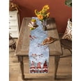 thumbnail image 5 of Ldtrchee Christmas Gnomes Table Runner 72 Inches, Snowflake Xmas Tree Birds Berry Bed Runner Dresser Scarves Tabletop for Indoor Outdoor Parties/Ceremony/Banquet, 16" x 72", 5 of 8