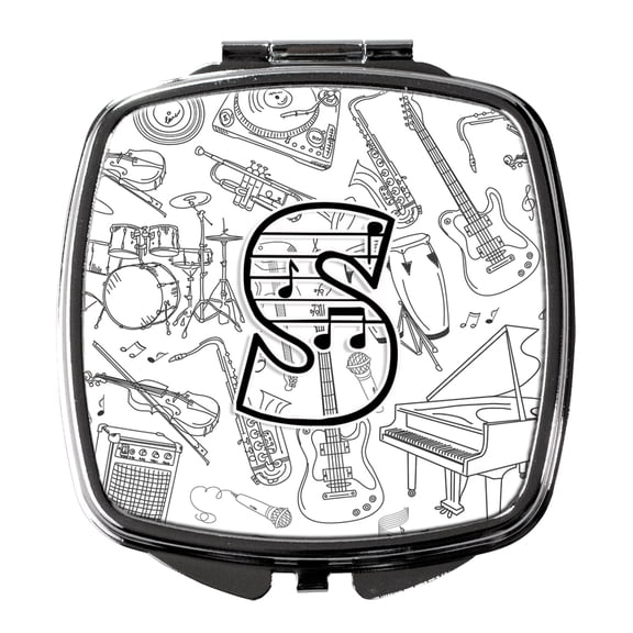 Letter S Musical Note Letters Compact Mirror