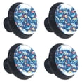thumbnail image 2 of 4 Pcs Colorful Marine Life Knobs for Kitchen Cabinet Cupboard Dresser Bookcase Drawer Pulls Handles Round Home Decor, 2 of 8