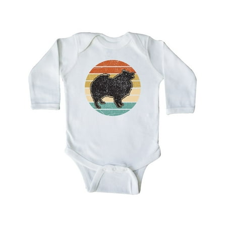 

Inktastic Keeshond Dog Retro Sunset Gift Baby Boy or Baby Girl Long Sleeve Bodysuit