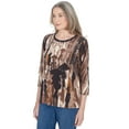 thumbnail image 3 of Alfred Dunner Womens  Conversational Crew Neck Top, 3 of 6