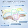 thumbnail image 2 of JUSTLET Cervical Neck Memory Foam Pillow for Neck and Shoulder Pain Relief, Orthopedic Contour Support Pillow with Cooling Pillowcase for Side, Back, Stomach Sleepers, White, 2 of 8