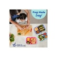 thumbnail image 3 of EasyLunchboxes - Original Stackable Lunch Boxes - Reusable 3-Compartment Food Containers for Kids and Adults - Bento Lunch Box for Meal Prep, School, & Work - BPA Free, Set of 10 (Jewel Brights), 3 of 8