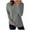 Gray, variant on 2025 Black * Friday and Cyber * Monday Womens Solid Color Casual Long Sleeved Round Neck Top Long Sleeved Round Neck Top Army Green L