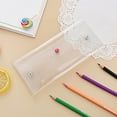 thumbnail image 2 of hulanddfd Small Mesh Zipper Pouch Bags, 3.3"x7.6" Transparent Handled Pencil Case Stationery Organizer Toiletries Cosmetic Makeup Storage Bags for Home Office Travel, 2 of 5