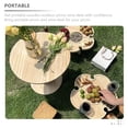 thumbnail image 2 of FOMIYES 1Pack Khaki Wood Picnic Table Portable for Outdoor Activities 35X7.1in, 2 of 8
