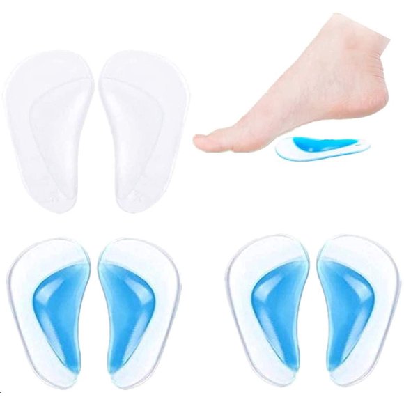3 Pairs Foot Arch Support Flat Foot Arch Support Set Plantar Fasciitis Flat Foot Cushion Insert High Arches