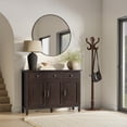 thumbnail image 4 of Simpli Home Connaught 51 inch Wide Solid Wood Traditional Entryway Storage Cabinet in Chestnut Brown, 4 of 12