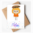 thumbnail image 1 of Food Hotdog Bread Vegetable Delicious UU Welcome Back Greeting Cards Envelopes Blank, 1 of 3