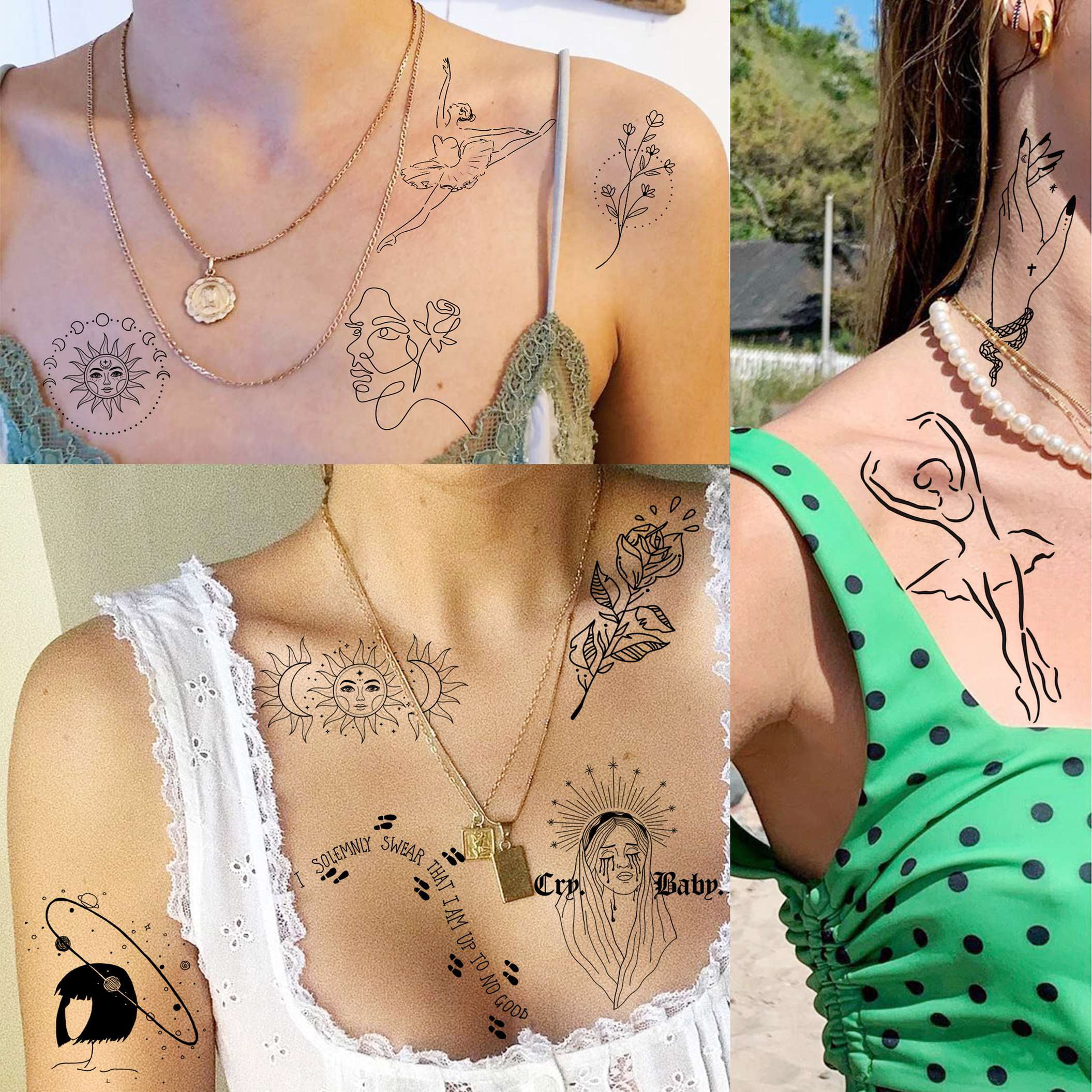 Tattoo Sticker,1 Sheet Five-pointed Star Temporary Tattoos For Women,Tattoo  Stickers Adults,Realistic Tattoo Star,For Women and Girls Black Friday |  SHEIN USA