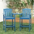 thumbnail image 6 of STARY Tall Adirondack Chairs Set of 2, HDPE Adirondack Bar Stools with Connecting Tray, Bar Height Adirondack Chair Patio Barstool, Ideal All Weather Tall Patio Chair for Balcony, Poolside, Backyard, 6 of 9