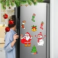 thumbnail image 4 of Dsscvnef Christmas Tree Refrigerator Large Holiday Sticker Santa Reindeer Festive Fridge Metal Door Kitchen Garage Decoration, 4 of 9