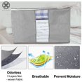 thumbnail image 4 of Luxtrada Foldable Storage Bag Organizers, Waterproof Anti-Mold Moisture Proof Clothes Storage Container Zipper Bag with Clear Window Carry Handles for Blanket Comforter Bedding, Closet Storage Boxes, 4 of 10