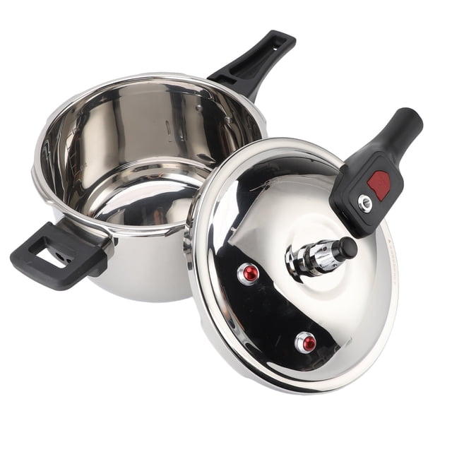 Pressure Cooker, Stainless Steel Pressure Cooker Fast Cooking Energy Efficient Slow Rice Cooker with Anti Clogging Cover Kitchen Cookware for Commercial or Home Use