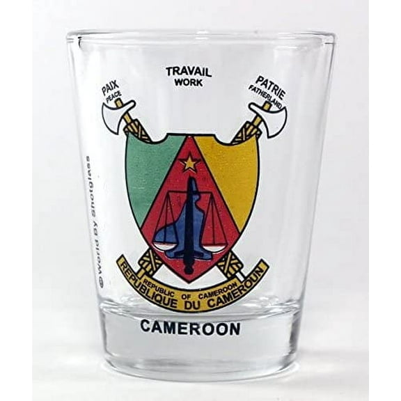 Cameroon Coat Of Arms Shot Glass