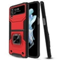 thumbnail image 2 of Elegant Choise Phone Case for Samsung Galaxy Z Flip 4 5G Shockproof Heavy Duty Protective Cover with Ring Stand, Red, 2 of 12