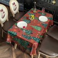 thumbnail image 2 of Red Christmas Tree and Ornament Pattern Rectangle Tablecloth 60"x102",Waterproof Polyester Rectangle Table Cloth, Wipeable Spillproof Polyester Tablecloth for Dining, Camping, Indoor and Outdoor, 2 of 6