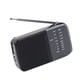 thumbnail image 2 of Radio portátil de onda corta AM FM Radio pequeña retro vintage Radio portátil a batería para el hogar Estilo antena Negro, 2 of 10