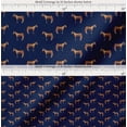 thumbnail image 2 of Soimoi Blue Cotton Cambric Fabric Horse & Dot Animal Print Fabric by The Yard 42 Inch Wide, 2 of 7