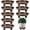 Brown, variant on 5 Packs Large Plant Caddy with PU Wheels 12" Rolling Plant Stands Heavy-duty Plastic Plant Roller Base Pot Movers Plant Saucers on Wheels Indoor Outdoor Plant Dolly with Casters Planter Tray Coaster