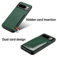 thumbnail image 3 of Case Compatible with Google Pixel 7A, Wallet Case with Hidden Card Holder, withKickstand Card Slots Classic PU Cowhide Leather Cover for Men Women Girls for Google Pixel 7A, Green, 3 of 5