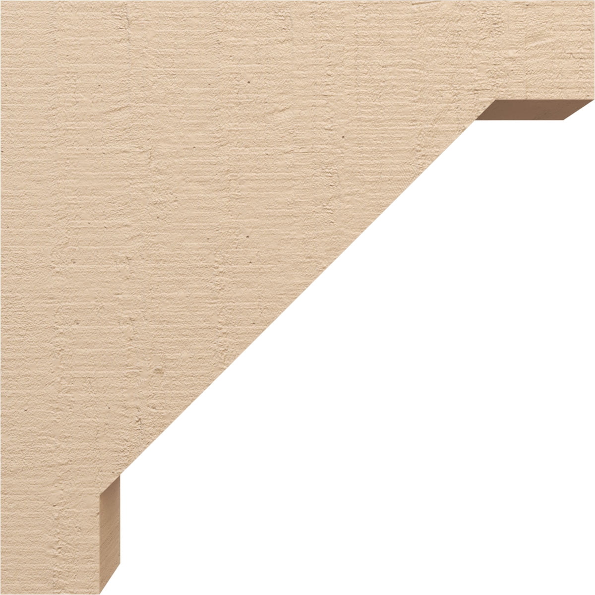 7"W x 28"D x 28"H Thin Burlington Rough Cedar Woodgrain TimberThane Corbel, Primed Tan