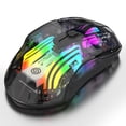 thumbnail image 2 of Ratón Inalámbrico 2.4G BT5.0 RATON DE JUEGO Recargable de Modos Tri, Ratones Ajustables de 3600 PPI, Iluminación Rgb, Diseño Liviano y Ergonomía, Cómodos Botones Tranquilos,, 2 of 7