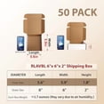 thumbnail image 2 of 6x6x2 Shipping Boxes Set of 50, White Small Corrugated Cardboard Box, Mailer Box, 2 of 6
