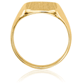 thumbnail image 4 of 14K Solid Yellow Gold Custom Engraved Signet Ring Handmade Personalized Monogram Initial Letter Band, 4 of 10