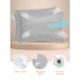 thumbnail image 2 of Grey Satin Pillowcase for Hair and Skin with Zipper, Soft Breathable Cooling Silk Pillow Cases, Modern Pure Gray Throw Pillow Covers King Size 20"x36" Set of 2, 2 of 6