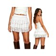 thumbnail image 2 of Women's Layered Ruffle Mini Skirt Summer Lace Patchwork Cake Skirt Going Out Party Club Wear, 2 of 9