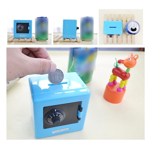 PENIKOKO Plastic Money Box Lock, Bank Storage Container for Saving Cash and
