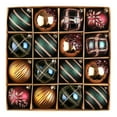 thumbnail image 7 of Touch of Gold Delightfully Glittered Ornament Bauble Set, Green, Blue, Bronze and Maroon 16 Piece Bundle, 7 of 7