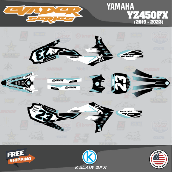 Kalair GFX Graphics Kit for Yamaha YZ450FX (2019-2023) Evader Series