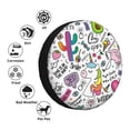 thumbnail image 4 of Kdxio Spare Tire Cover for RV Trailer, Waterproof Wheel Cover,Camper Spare Tire Cover Fit for Rv SUV Truck Travel Trailer 14 inch-Fun Animal with Unicorn, 4 of 8