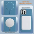 thumbnail image 5 of Allytechgroup iPhone 12 Pro / 12 6.1" Case with Magnetic Ring, Compatible with Magsafe Slim Back Cover Flannel Inner Lining Shockproof Protective Phone Case for Apple iPhone 12 Pro / 12, Lightblue, 5 of 6