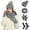 Grey, variant on Winter Women's 4-Piece Woolen Set: Knit Hat, Scarf, Gloves & Socks – Soft Warm Winter Accessories with Elastic Fit