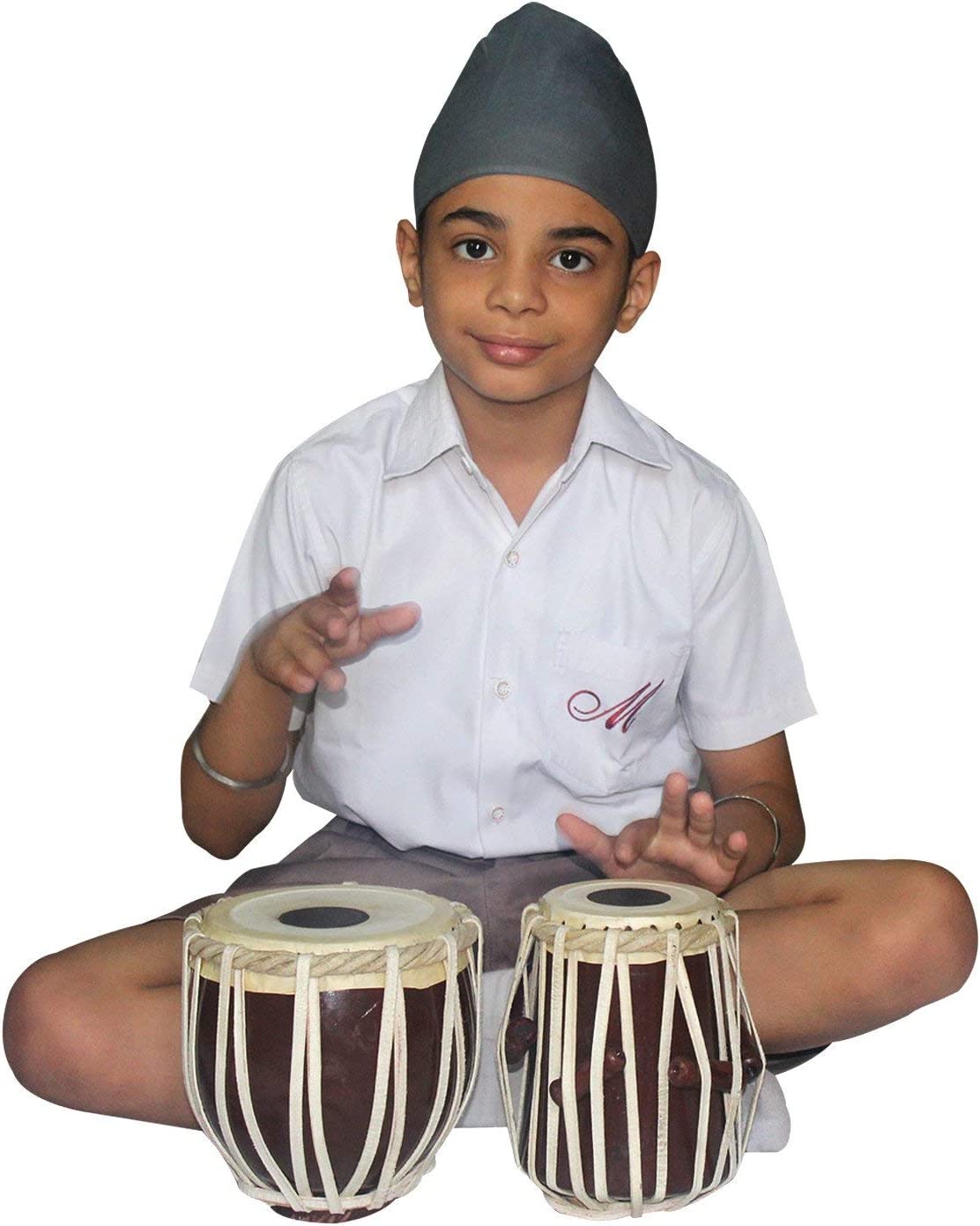 India Meets India Handicraft Miniature Musical Instrumental Set - Clarinet 8.5" and Tabla Drum 7" [Mango Wood - BROWN & YELLOW] - for 5-6 yrs Kids/Home Décor-Best Gift Made By Awarded Indian Artisan