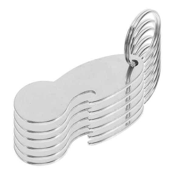 6Pcs Trolley Tokens Key Ring Shopping Cart Release Stainless Steel Silver Small Tokens for