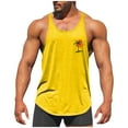 thumbnail image 2 of Men's and Big Tank Top Solid Color Exercise Close Fitting High Resilience Round Neck Fitness Plus Size Sleeveless Mens Hawaiian Vest Breathable Tank Tops Novelty 3D Graphic Gym Workout T Shirt, 2 of 5