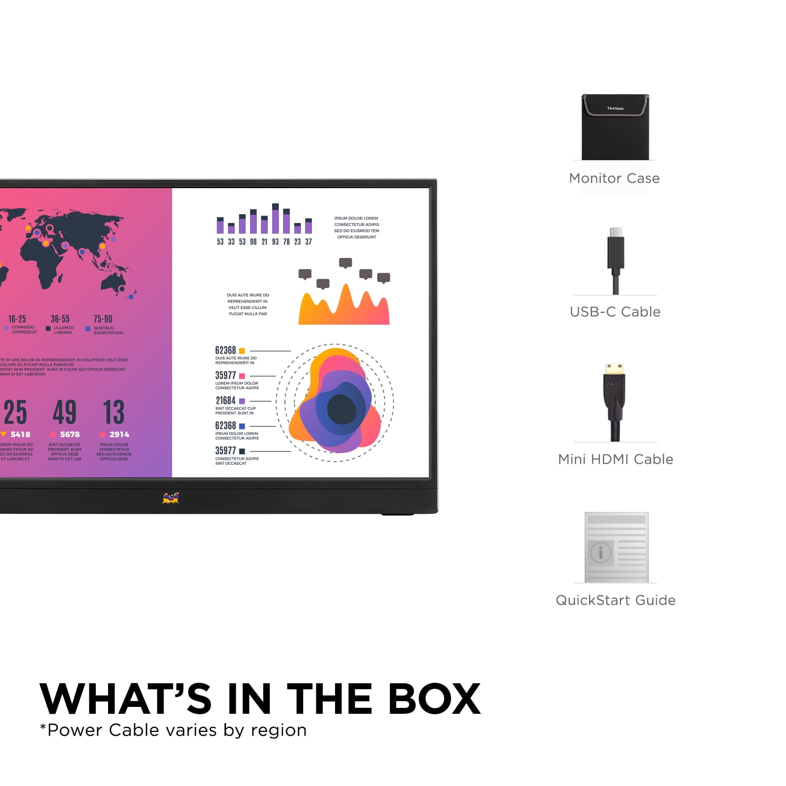 ViewSonic VA1655 15" Portable 1080p IPS Monitor