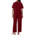 thumbnail image 3 of Shiqi-Ensemble d'Été 2 Pcs pour Femmes 2025 Hauts à Manches Courtes Pantalon Court Large Ensemble Décontracté, 3 of 4